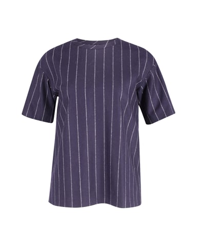 Joseph Caleb Striped Shirt in Navy Blue Wool