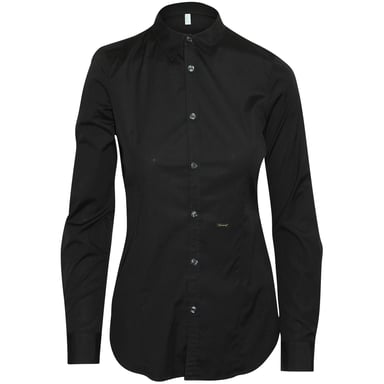 Dsquared2 Long Sleeve Button Front Shirt in Black Cotton