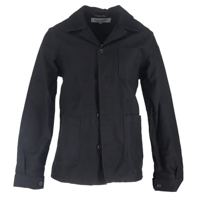 Comme des Garçons Le Laboureur Short Work Jacket in Black Cotton
