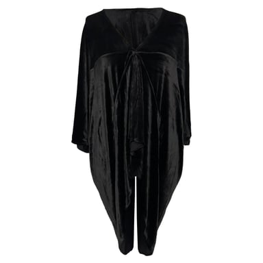 Rick Owens Em Oversized Top in Black Velvet