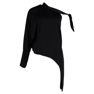 Diane Von Furstenberg Asymmetric Top in Black Polyester