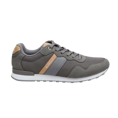 Ben Sherman Mens Logo Flat Trainers (Grey/Brown)