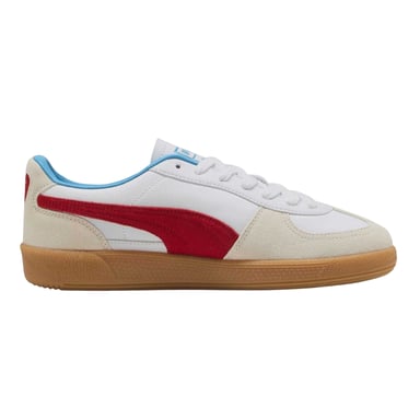 Puma Mens Palermo Leather Trainers (White/Red)