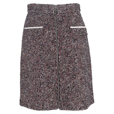Maje Jiberty Tweed Mini Skirt in Multicolor Cotton