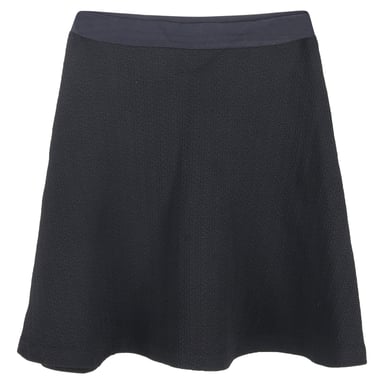 Sandro Textured Mini A-Line Skirt in Black Polyester
