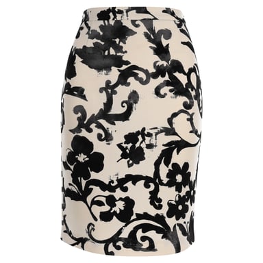 Moschino Cheap And Chic Pencil Knee Lenght Skirt in Multicolor Polyester