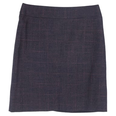 See by Chloé Plaid Mini Skirt in Navy Blue Cotton