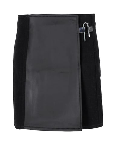 Givenchy Padlock-Detail Panelled Mini Skirt In Black Cotton