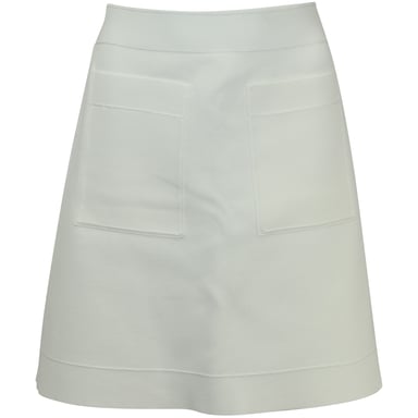 Sandro Paris Elanna Ponte Mini Skirt in White Viscose