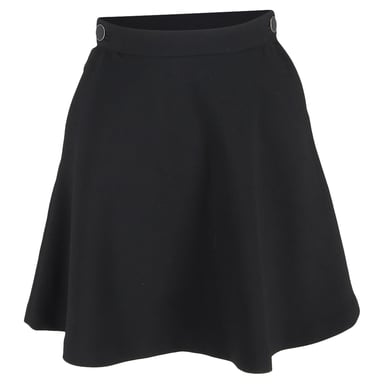Sandro A-Line Mini Skirt in Black Polyester