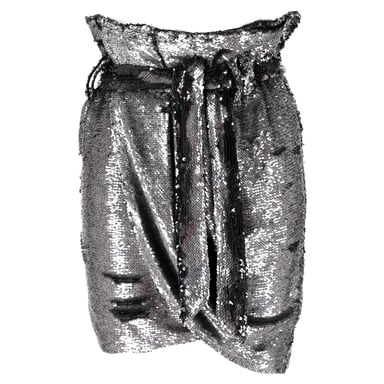 Iro Mini Skirt in Silver Sequins