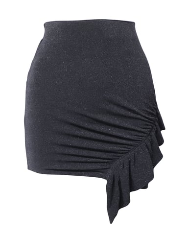 Iro Zilka Metallic Stretch-Knit Mini Skirt in Black Nylon