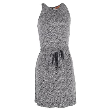 Tory Burch Printed Belted Knee-Length Dress in Black Silk
