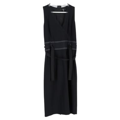 Boss Hugo Boss V-neck Dress in Black Polyester
