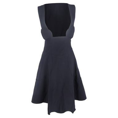 Comme Des Garçons Pinafore Dress in Navy Blue Polyester