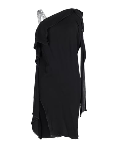 Roland Mouret Asymmetric Dress in Black Silk