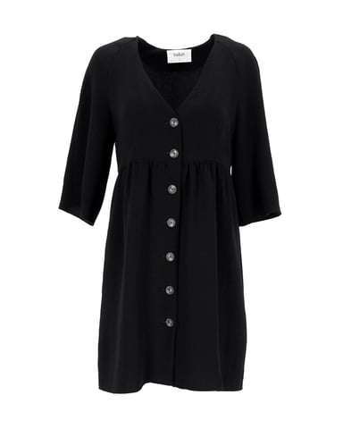 Ba&Sh Buttoned Dress in Black Polyester
