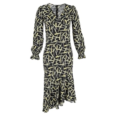 Diane Von Furstenberg Printed Midi Dress in Multicolor Viscose