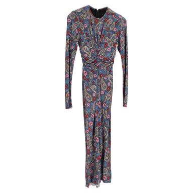Isabel Marant Linario Printed Midi Dress in Multicolor Viscose