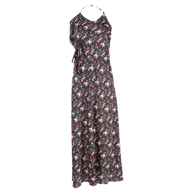 Paco Rabanne Floral-Print Chain-Link Maxi Dress in Multicolor Polyester