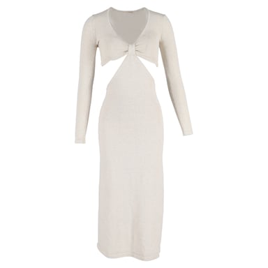 Cult Gaia Jana Cut-Out Maxi Dress in White Cotton