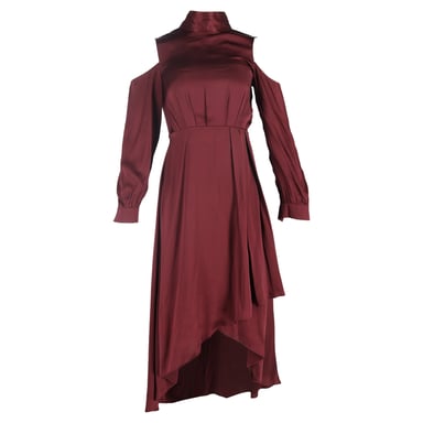 Diane von Furstenberg Cabernet Midi Dress in Burgundy Silk
