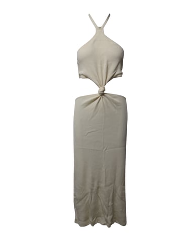 Cult Gaia Cameron Knit Cutout Dress in Cream Cotton