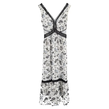 Self-Portrait Clarissa Maxi Dress in White Polyester