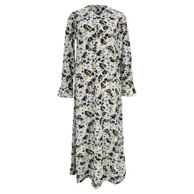 Ganni Crepe Maxi Dress in Floral Print Viscose