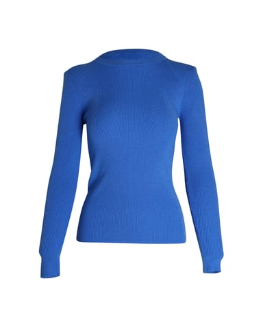 Sandro Paris Knit Sweater in Blue Acrylic