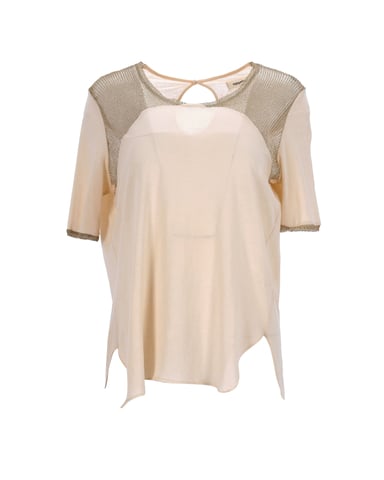 Nanushka T-shirt in Beige Polyester