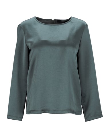 Max Mara Weekend Long Sleeve Blouse in Green Polyester
