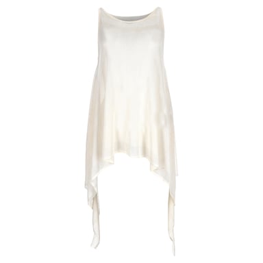 Emilio Pucci Asymmetric Sleeveless Top in White Viscose