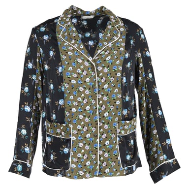 Sandro Paris Noisette Floral-Printed Blouse in Multicolor Viscose