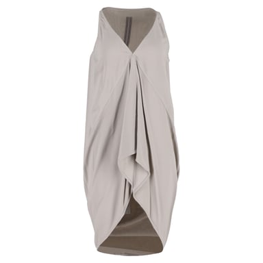 Rick Owens Draped Tunic Long Top in Grey Viscose