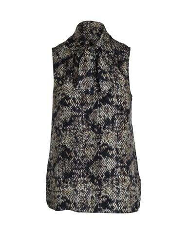 Theory Arilia Snake Lace Top in Multicolor Silk