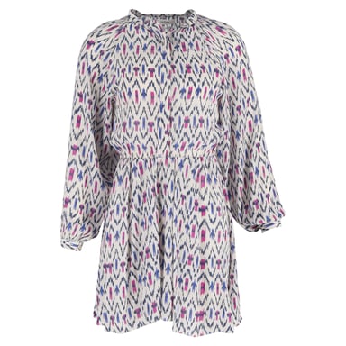 Isabel Marant Étoile Amandine Printed Mini Dress In Multicolor Viscose