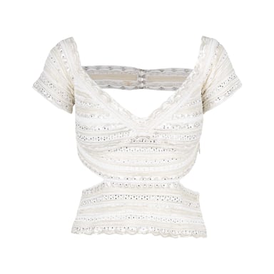 Gianfranco Ferré White Cut-out Top - '90s