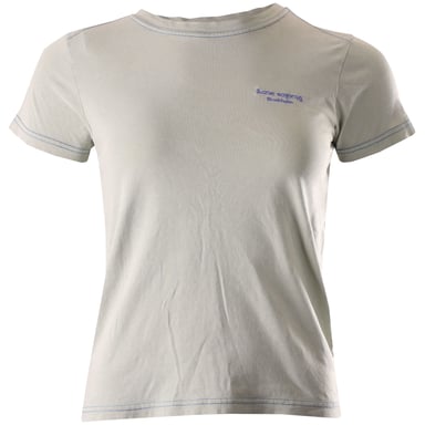 Acne Studios Brand-embroidered T-shirt in Light Green Cotton