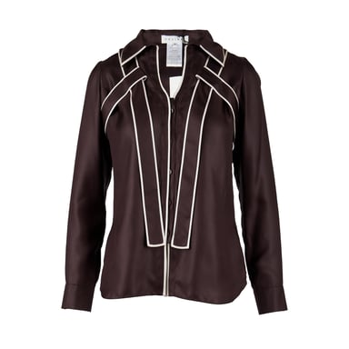 Celine Contrast Top with Collar - '10s