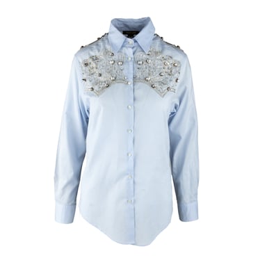 Roberto Cavalli Crystal Embellished Shirt - '00s