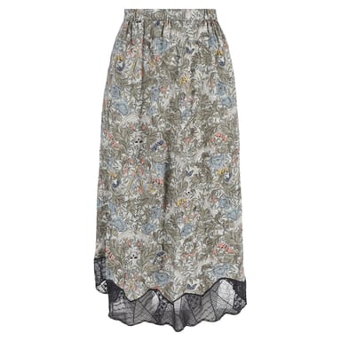 Zadig & Voltaire Joslin Floral-Print Woven Midi Skirt In Multicolor Viscose