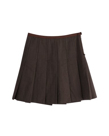 Marc Jacobs Pleated Skirt in Brown Wool
