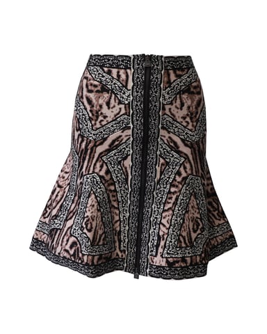 Herve Leger Flared Skirt in Multicolor Polyester