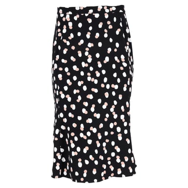 Altuzarra Polka Dot Midi Skirt in Black Viscose