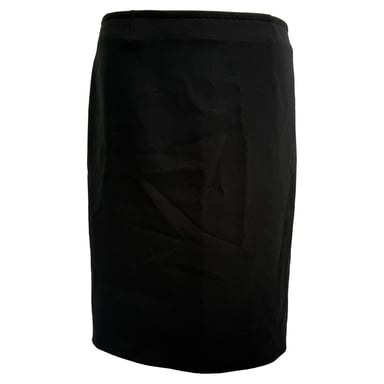 Joseph Midi Pencil Skirt in Black Polyester