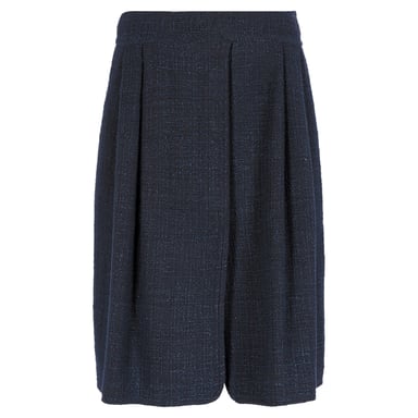 Chanel Knee Length Skirt in Navy Blue Cotton