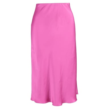Nanushka Midi Skirt in Pink Satin