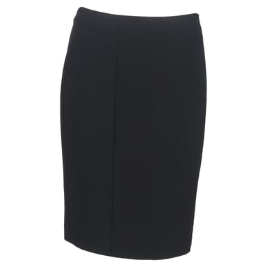 Boss by Hugo Boss Panelled Knee-Length Pencil Skirt in Black Wool