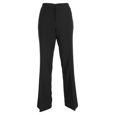 Alexander Mcqueen High-Rise Flared Trousers in Black Wool